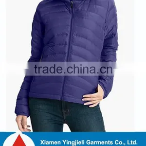 Medium Fitted Nylon Quilted Hooded Down Jacket Women thumbnail-1