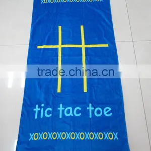 Reactive Printed Tic Tac Toe Game Towel/customer Printed Game Beach Towel XO Game Towel Printed Quality Choice thumbnail-2