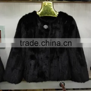 Korean Women Winter Mink Fur Clothes 2015 thumbnail-2