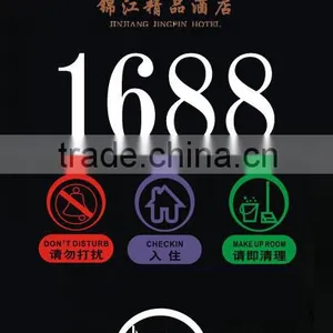 Touch Screen Hotel Electronic Doorplate With Don't Disturb, CheckIn , Make Up Room Function thumbnail-1
