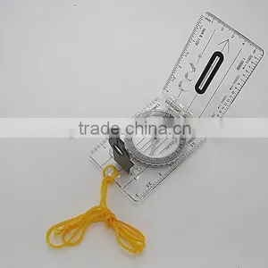 Mini Compass With Map Measuring Ruler Lanyard Emergency Survival Tool thumbnail-5