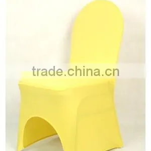 Wedding Spandex Stretch Chair Covers Yellow thumbnail-1