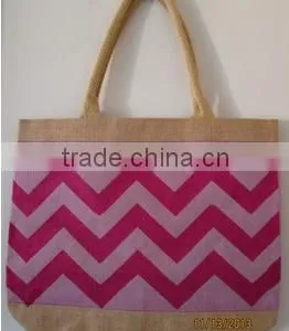 2016 CHEVRON JUTE SHOPPING BAG thumbnail-3