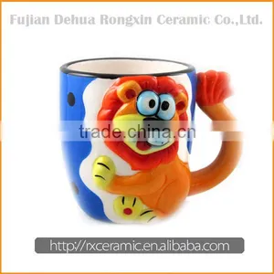 Wholesale High Quality Hand-painted Animal Plain White Ceramic Mug thumbnail-1