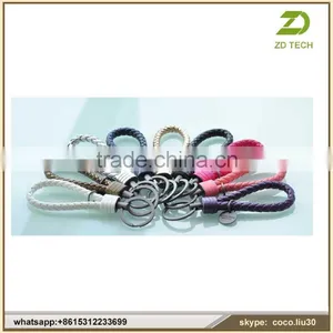Promotional Braid Leather Key Chain With Logo/braid Leather Key Chain /Custom Braid Leather Key Chain ZDS2028 thumbnail-1