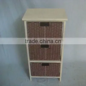 K/D Wooden Cabinet With Plastic Drawer/living Room Furniture thumbnail-1