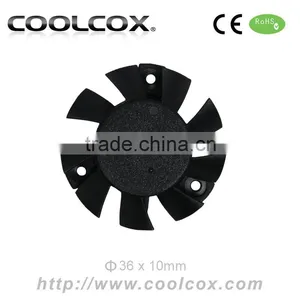 CoolCox 36x10mm Frameless Fan,graphic Card Cooling Fan,36mm Bladeless Fan,dc Brusheless Fan 40mm thumbnail-1
