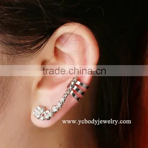 Diamond Silver Elf Ear Cuff thumbnail-1
