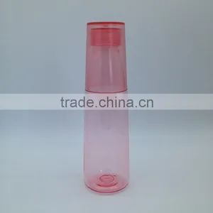 600ml Water Bottle With Two Cups on Top Manufacturer thumbnail-1