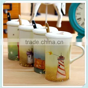 Ceramic Rustic Mug With Windmill Design Rustic Logo Mug thumbnail-2