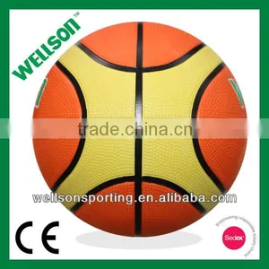 Indoor and Outdoor Promotional Rubber Basketball thumbnail-1