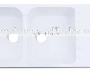 Italian Kitchen Sink Solid Surface Kitchen Ware/Sanitary Acrylic Resin Stone Kitchen Sink,solid Surface Double Bowl Kitchen Sink thumbnail-1