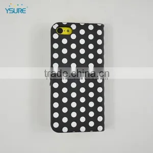 Simple Style PU Leather Case For IPhone 5c With White Spot , Big Magnet and Support Ability That Easy to Watch Video thumbnail-3