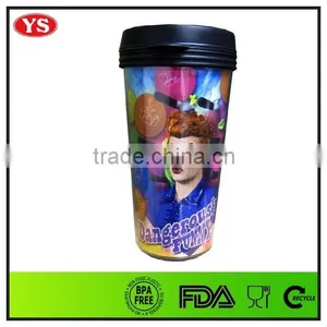 16 Ounce Removable Plastic mg With Glitter Card for Gift thumbnail-4