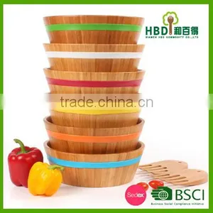 High Quality Bamboo Bowl,bamboo Salad Bowl With Server thumbnail-1
