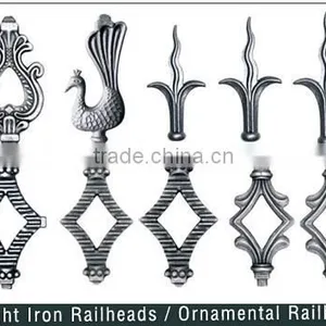 Whosale Ornamental Wrought Iron Railhead/ Wrought Iron Spear & Fence Final thumbnail-5
