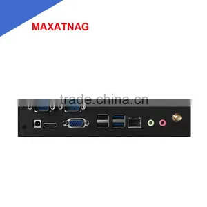 Black Aluminum Case Fanless Indutrial Mini Computer thumbnail-1