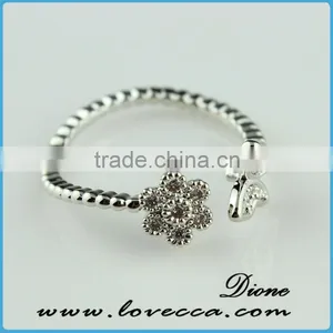 2015 New Arrival Coustom Design Lots of Rhinestone Brass White Gold Plated Ring Jewelry thumbnail-1