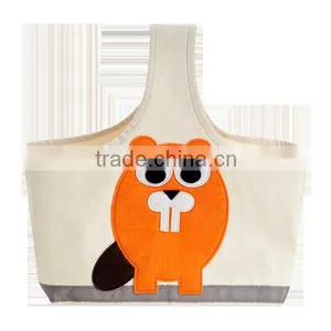 High Quality Cotton Polyester Canvas Felt Storage Caddy for Children thumbnail-2