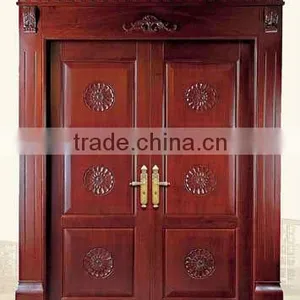 PVC MDF Wooden Double Door Design for Living Rooms YM934 thumbnail-1