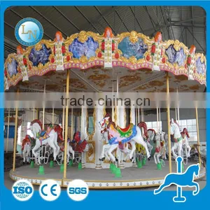 Theme Park Fairground Rides! China Manufacturing Amusement Rides Merry go Round Carousel Horse for Sale thumbnail-2