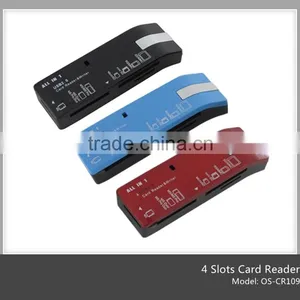 Promotional Custom Logo All In1 Usb 2.0 Card Reader With 4 Slots(OS-CR109) thumbnail-1