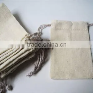 Muslin Bag For Party Favors, Drawstring Bag For Herbs thumbnail-3
