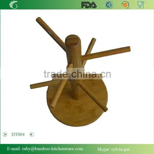 DT004/Eco-friendly Tree Shape Bamboo Jewelry Accessory Utensil Holder Stand Rack thumbnail-1