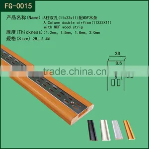 Chrome Metal Double Hole Slot Tube Slotted Strut Channel(with Board) thumbnail-1