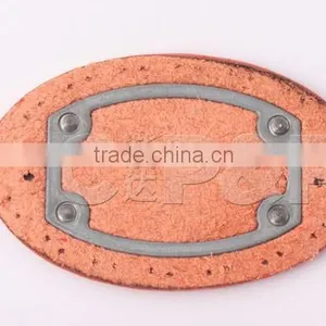 Orange Oval Design Sewing Jeans Leather Label With Custom Metal thumbnail-2