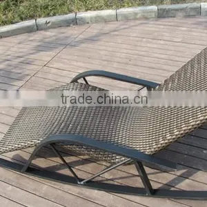 Garden Wicker Rocking Lounge Chair For Sale thumbnail-4