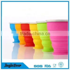Portable Silicone Retractable Folding Coffee Cup With Lid thumbnail-5
