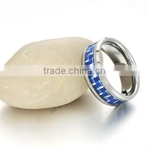 2015 Hot Selling Tungsten Carbide Ring With Carbon Fiber Jewelry Wedding Bands thumbnail-3