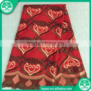 New Arrivals Tulle Lace Fabric African French Net 2016 Embroidered Tulle African French Lace With Beads thumbnail-2