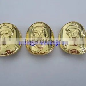 2015 Souvenir Custom Curve Metal Gold Coins With Your Own Fashion Design thumbnail-5
