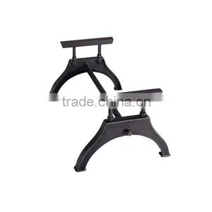 Adjustable Height Wooden Dining Table With Steel Legs thumbnail-2