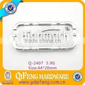 2014 Zinc Alloy Rectangular Fashion Engraved Logo,luggage Tag, Metal Logo thumbnail-1