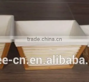 Handmade Superb Bamboo Storage Basket for Home Use With Cotton Liner thumbnail-4