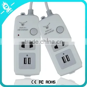 Extension Wall Electrical Switch Usb Socket Power Strip With 2 Usb Port Output thumbnail-3