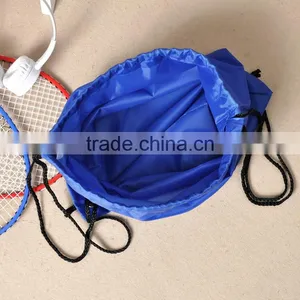 Logo Printable 210T Nylon Sports Shoes Bag Riding Backpack Waterproof Drawstring Backpack thumbnail-6
