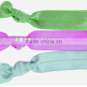 Popular Girl's Foldover Knotted Hair Ties /new Fashion Knotted Hair Ties thumbnail-1