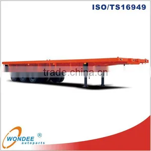 China Factory 3 Axle Flatbed Semi Trailer for Sale thumbnail-1