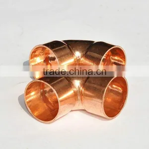 Red Copper Elbow Pipe Fittings for Air Conditioning System thumbnail-3