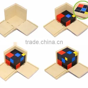 Preschool Training Learning Toys Montessori Trinomial Cube Math Education thumbnail-3