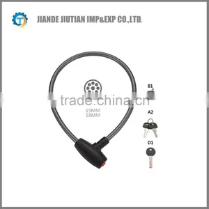 Steel Cable Lock Bicycle/Motorcycle Lock With High Quality thumbnail-1