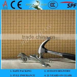 3-8mm CE Accredited Bronze Nashiji Wired Glass 1830 thumbnail-1