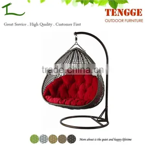 TG15-0134 Water Drop Shape Synthetic Rattan Outdoor Wicker Swing Chair thumbnail-1