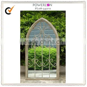 2015 Vintage Outdoor Decorative Iron Mirror Wall thumbnail-3