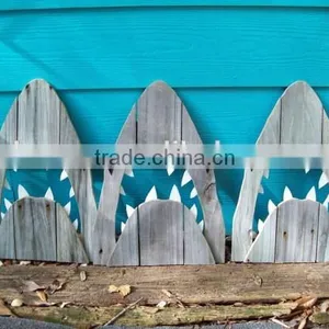 Rustic Wooden Shark Wall Art thumbnail-3