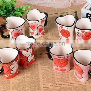 250ml Love Ceramic Couple Mug With Full Wrap Decal Printing thumbnail-2
